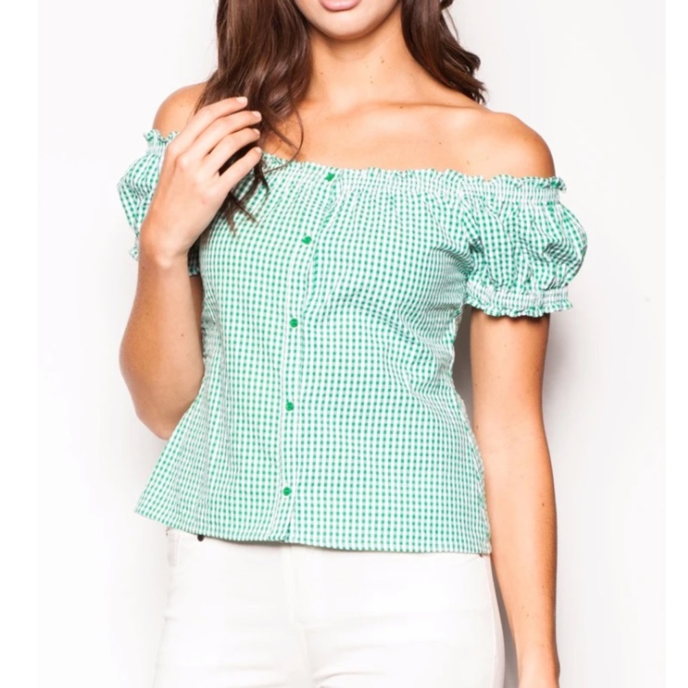 black/white gingham top - Picture 2 of 7